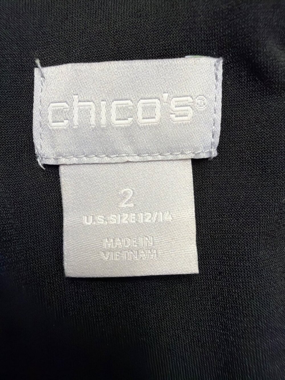 Chicos Womens Black Faux-Wrap Tie-Belt Jumpsuit Size 2 (12/14 ) - Picture 2 of 12